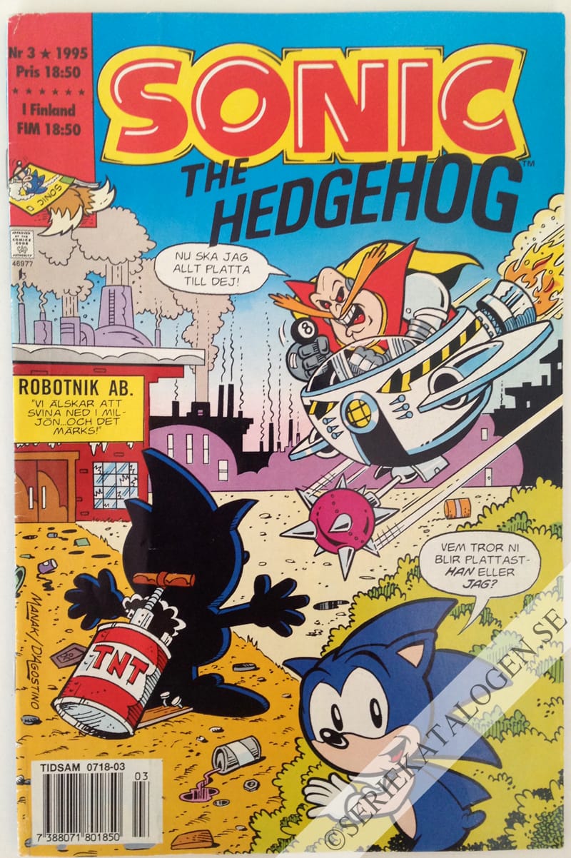 Framsida på Sonic the hedgehog #3 (1995)