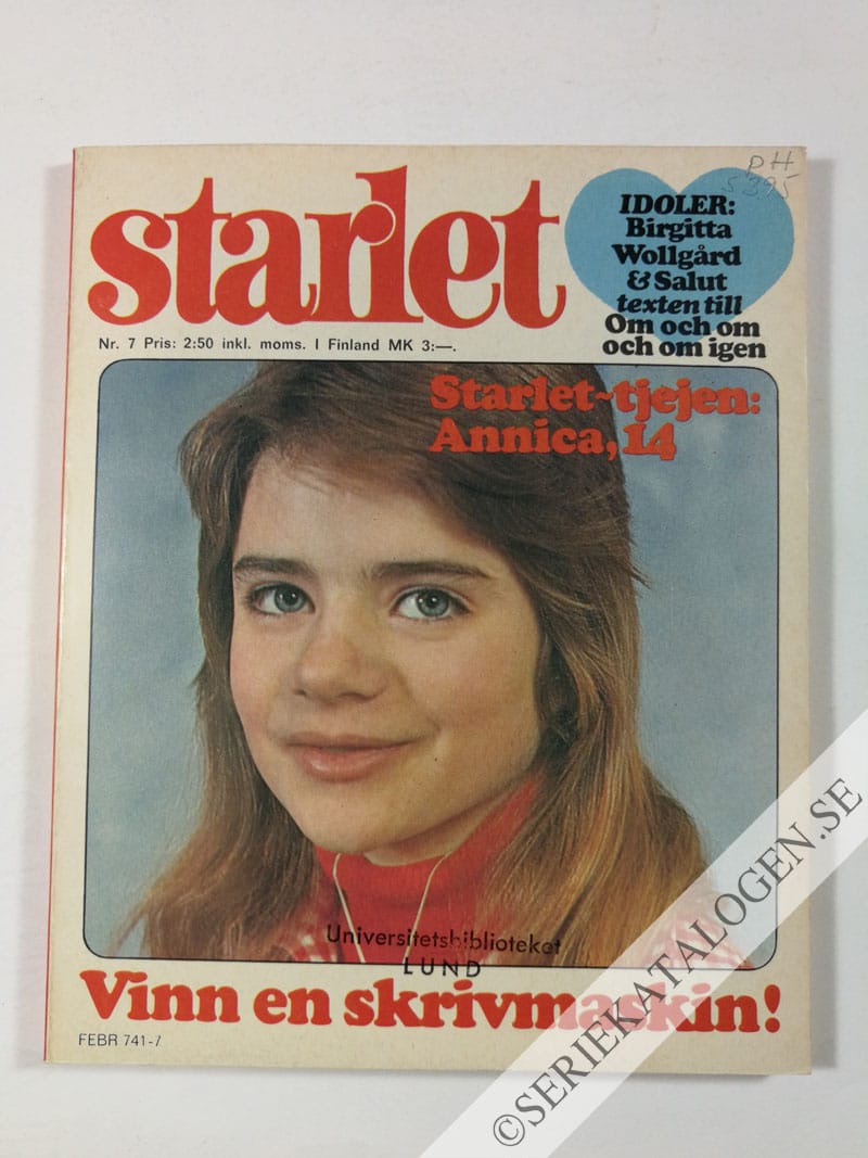 Framsida på Starlet #7 (1976)