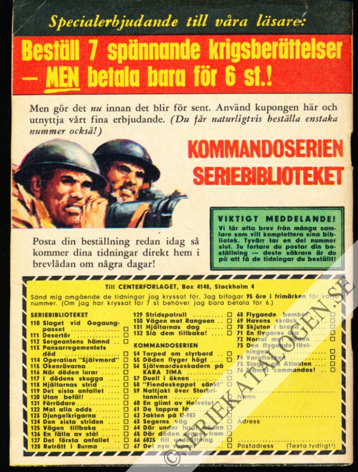 Baksida på Fångarnas anfall (1966)
