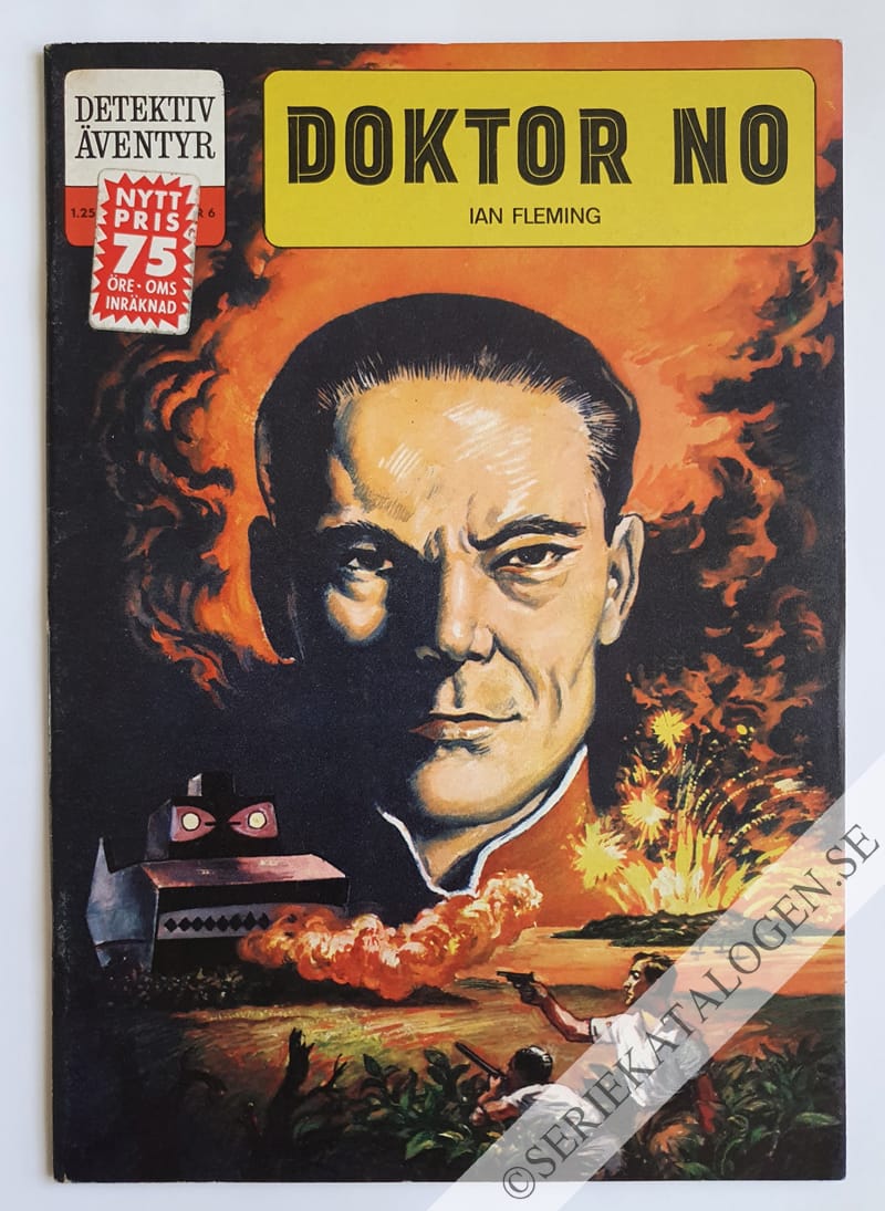 Framsida på Detektiväventyr Doktor No - Ian Fleming (1962)