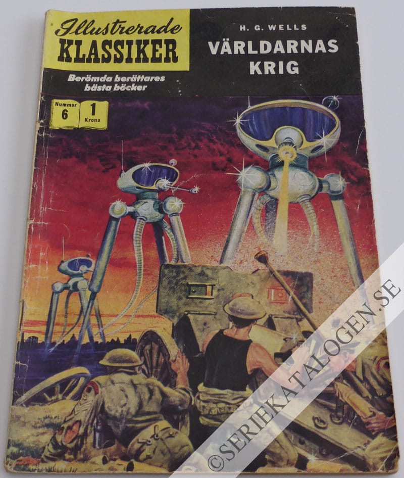Framsida på Illustrerade Klassiker Världarnas krig (1956)