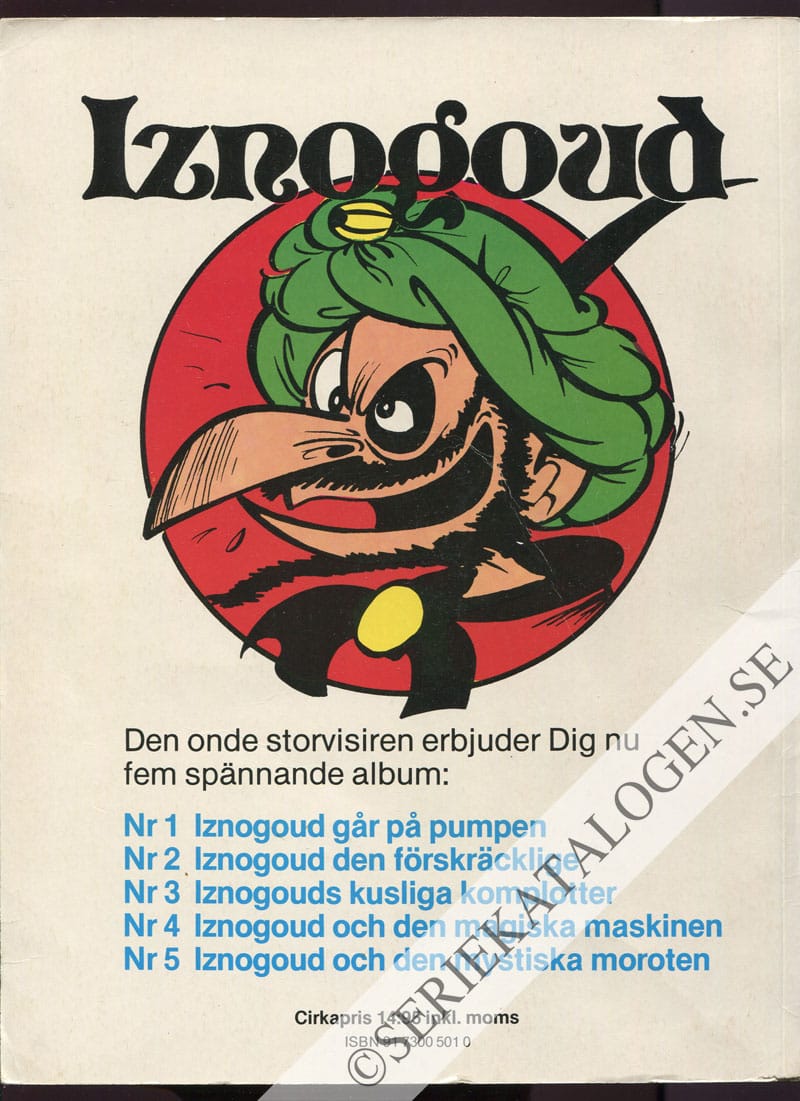 Baksida på Iznogoud och den mystiska moroten (1978)
