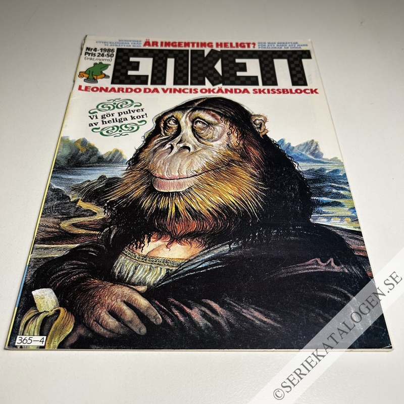 Framsida på Etikett #4 (1986)