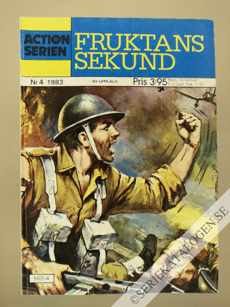 Framsida på Actionserien #4 - Fruktans sekund (1983)