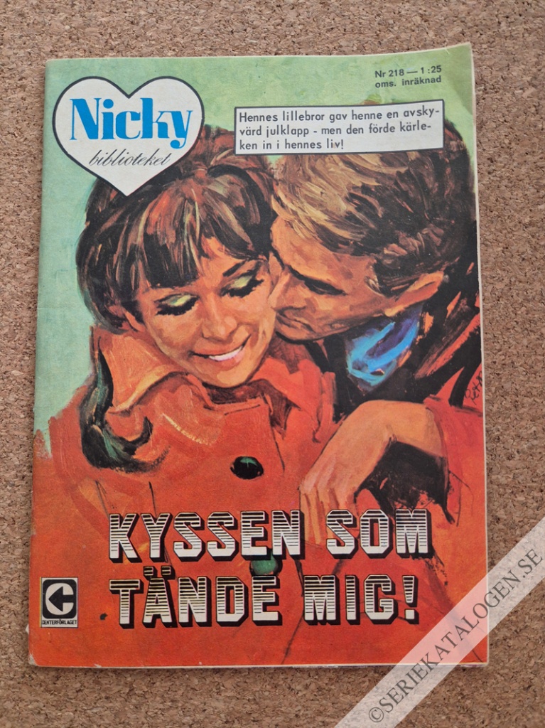Framsida på Nicky-biblioteket #218 - Kyssen som tände mig (1967)