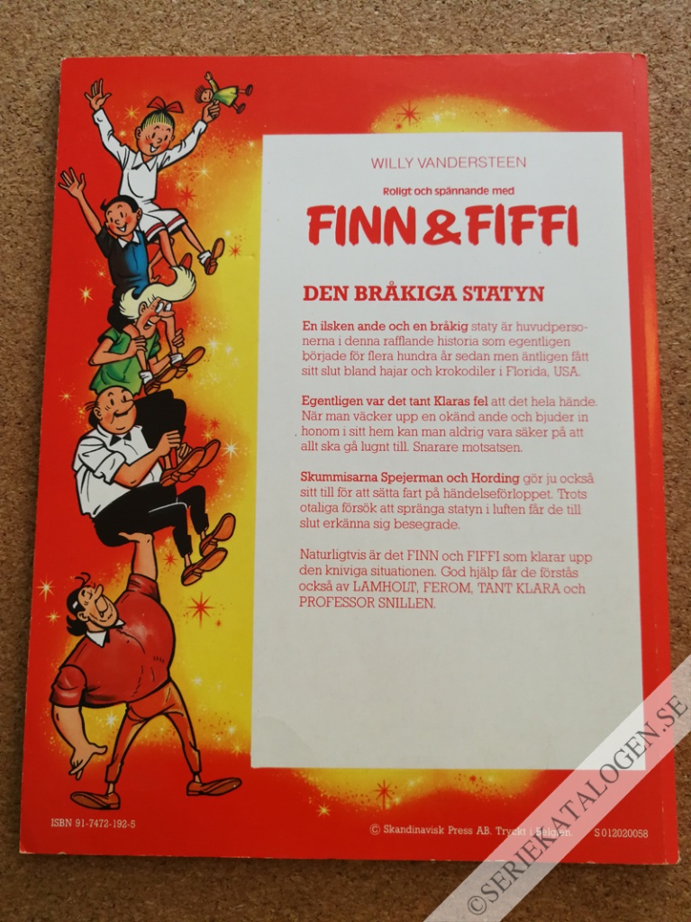 Baksida på Den bråkiga statyn (19??)
