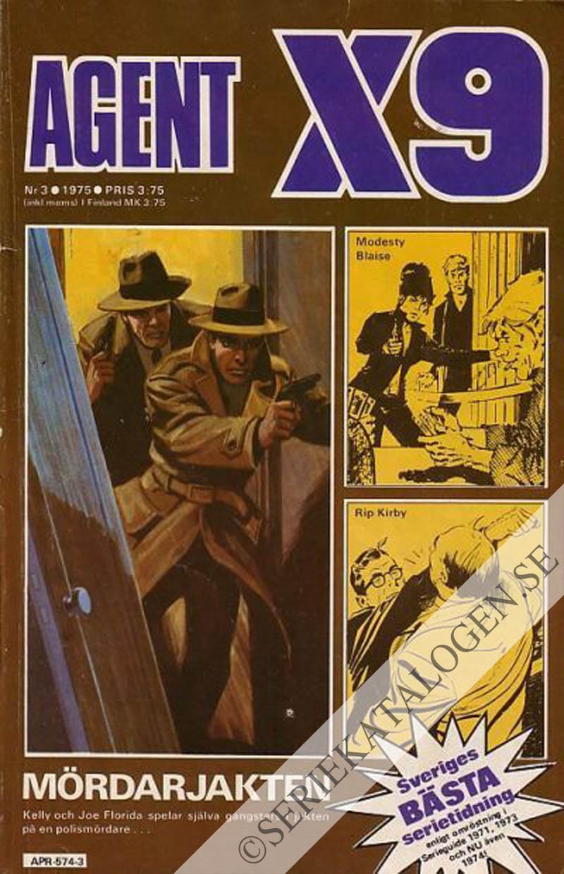Framsida på Agent X9 #3 (1975)