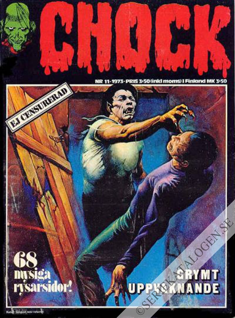 Framsida på Chock Grymt uppvaknande (1973)