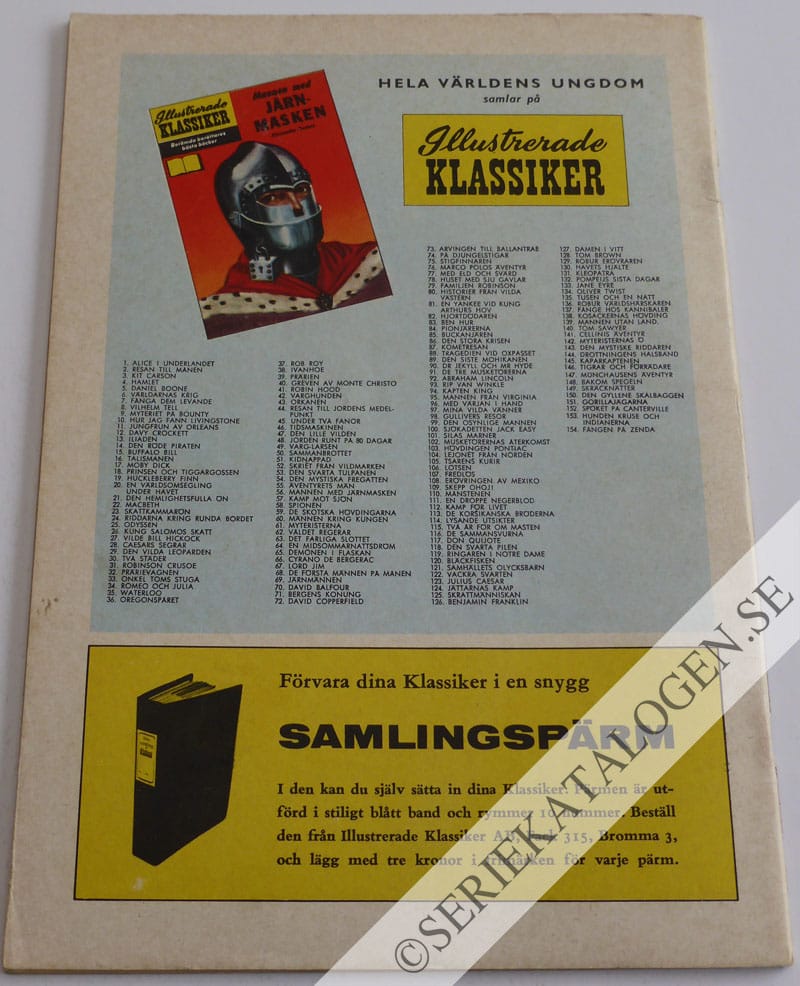 Baksida på Fången på Zenda (1963)