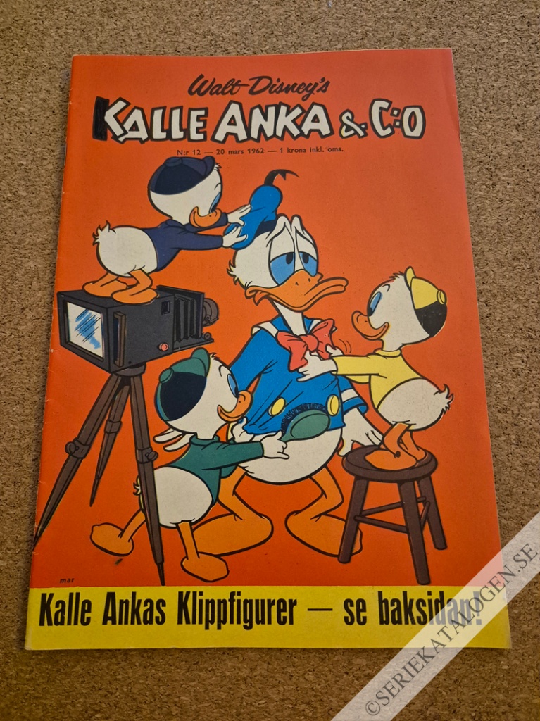 Framsida på Kalle Anka & C:o #12 (1962)