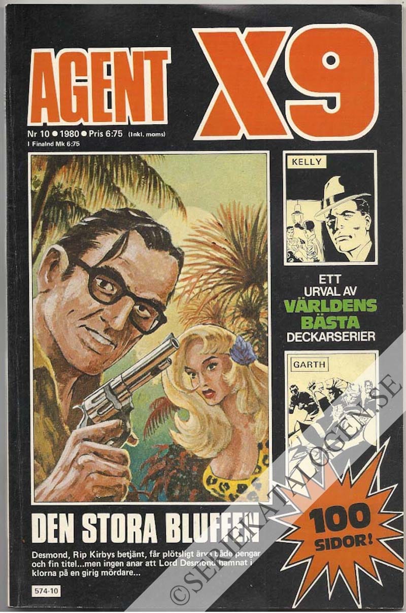 Framsida på Agent X9 #10 (1980)