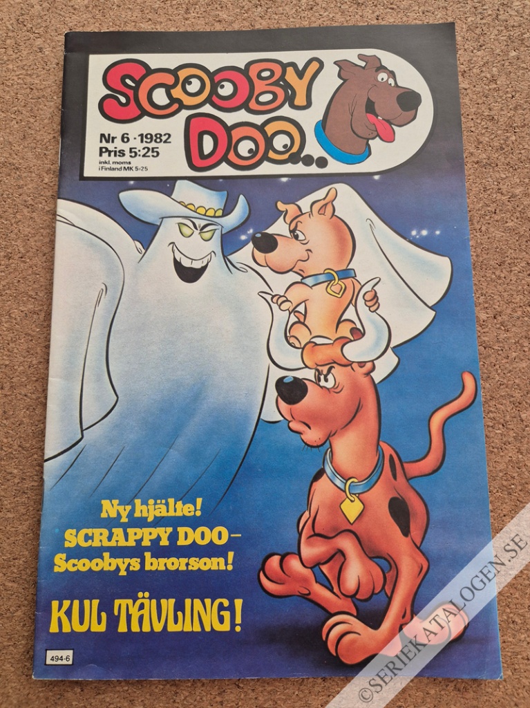 Framsida på Scooby Doo #6 (1982)