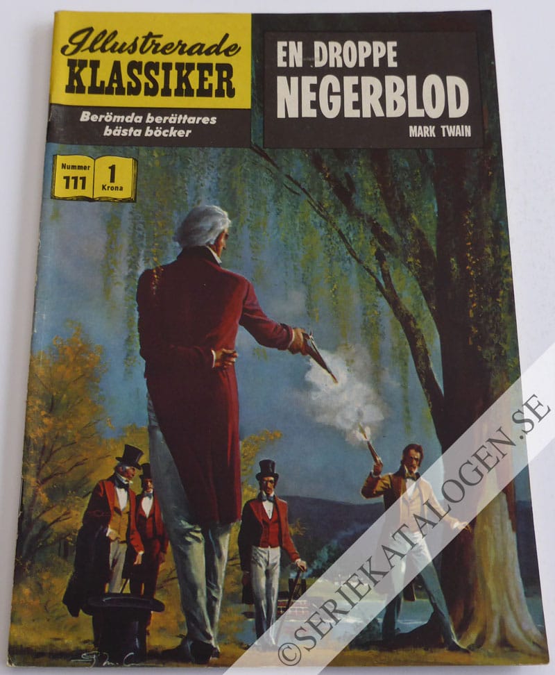 Framsida på Illustrerade Klassiker #111 - En droppe negerblod (1960)