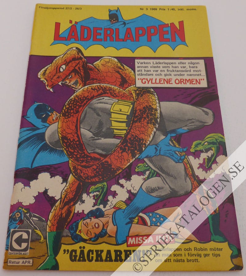 Framsida på Läderlappen och Robin #3 (1969)