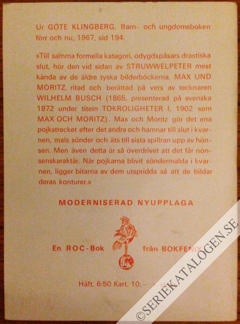 Baksida på Max och Moritz (1968)