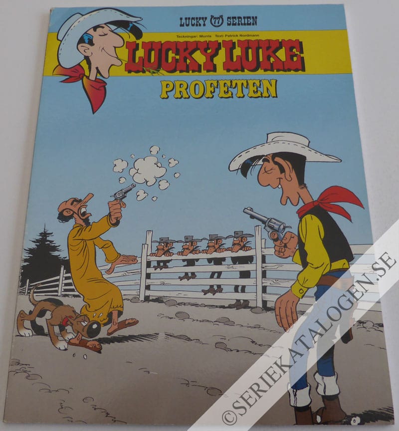 Framsida på Lucky Lukes äventyr #77 - Profeten (2000)