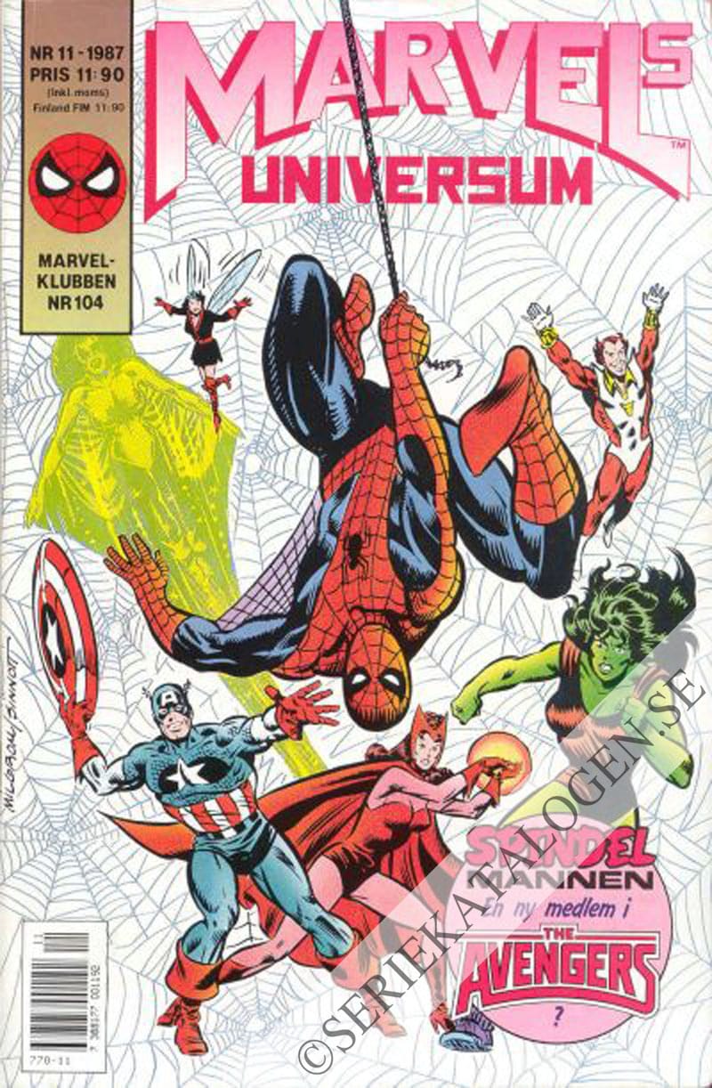 Framsida på Marvels universum Avengers (1987)