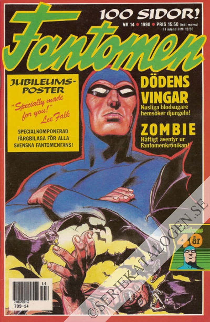 Framsida på Fantomen #14 (1990)