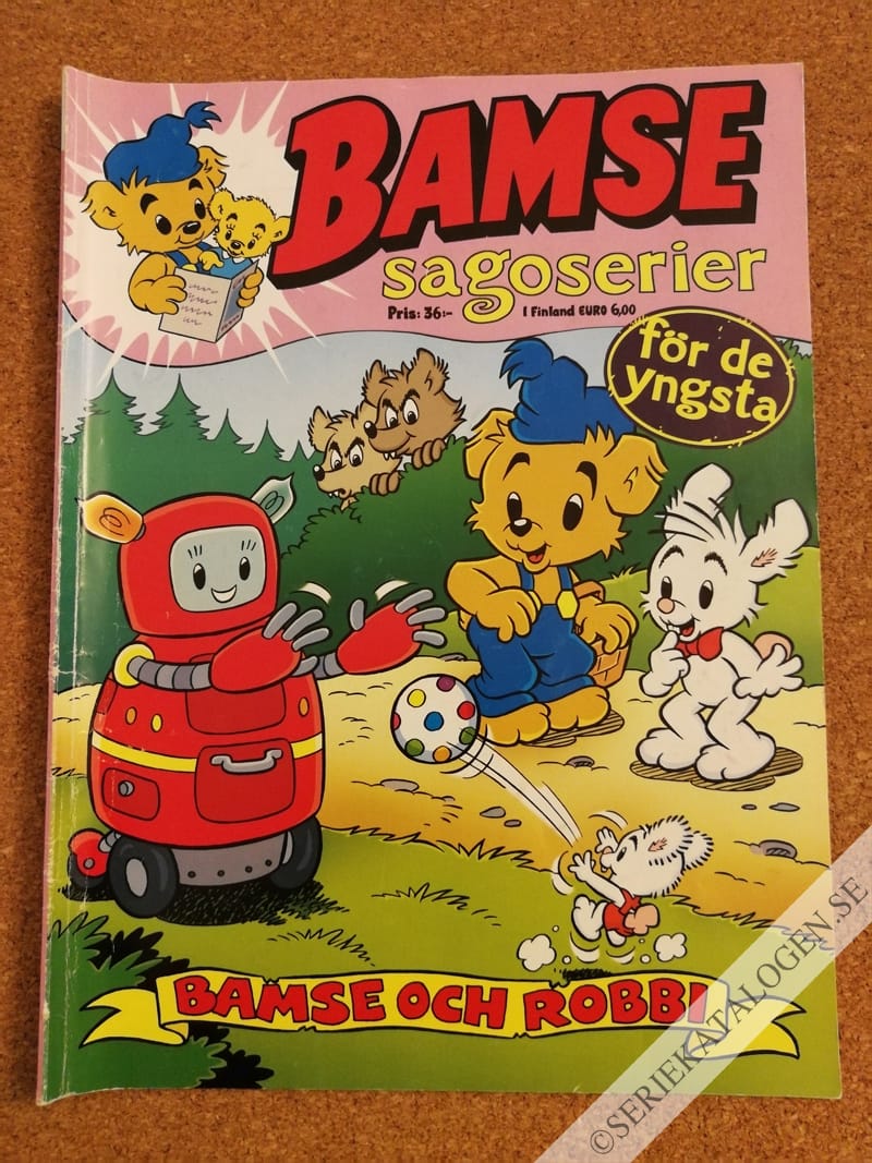 Framsida på Bamse sagoserier Bamse och Robbi (2017)