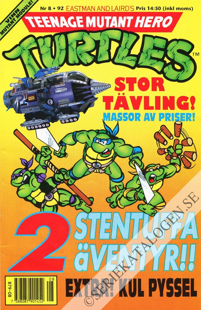 Framsida på Teenage mutant hero turtles #8 (1992)
