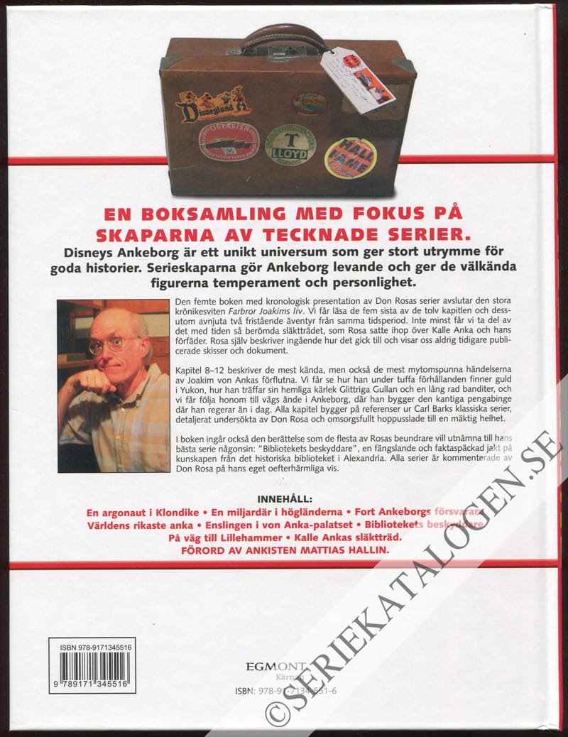 Baksida utan skyddsomslag på Don Rosa - bok 5 (2007)