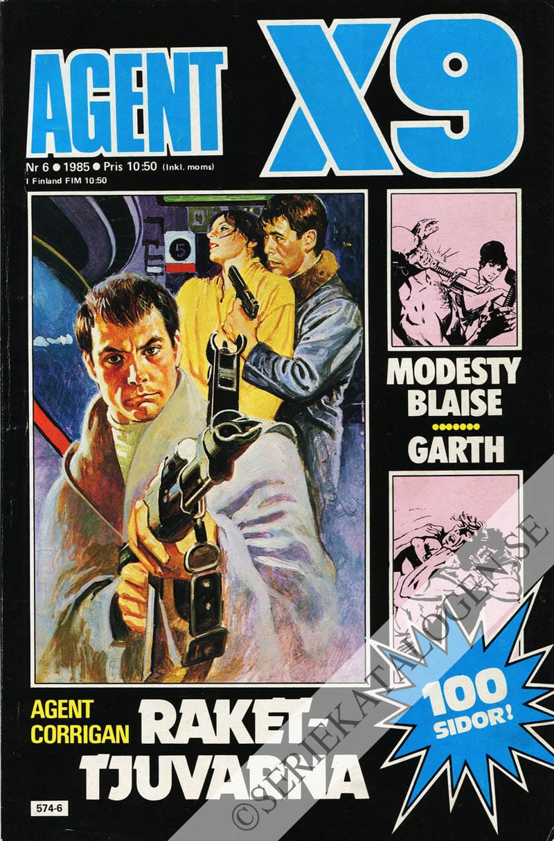 Framsida på Agent X9 #6 (1985)