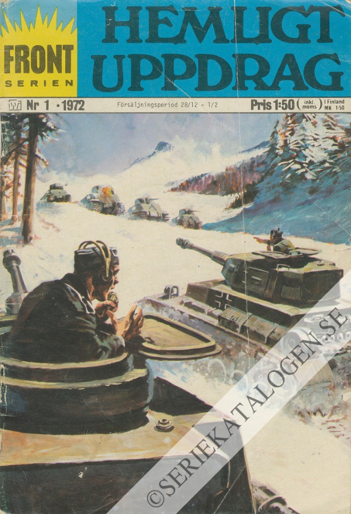 Framsida på Frontserien #1 - Hemligt uppdrag (1972)