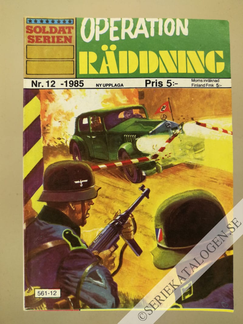 Framsida på Soldatserien #12 - Operation Räddning (1985)