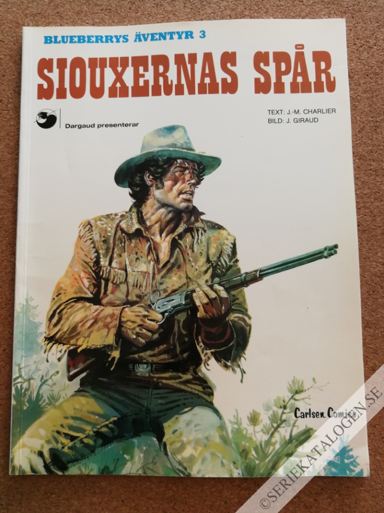 Framsida på Blueberrys äventyr Siouxernas spår (1980)