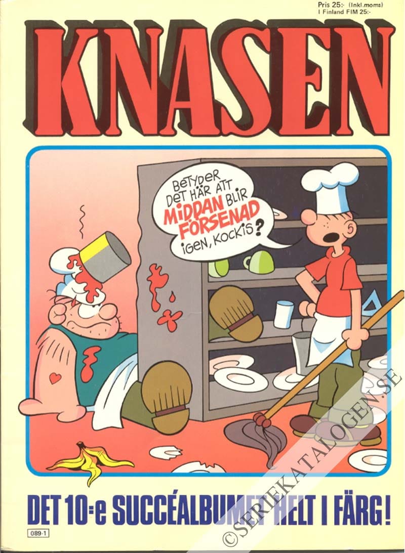 Framsida på Knasen Det 10:e succéalbumet helt i färg (1986)