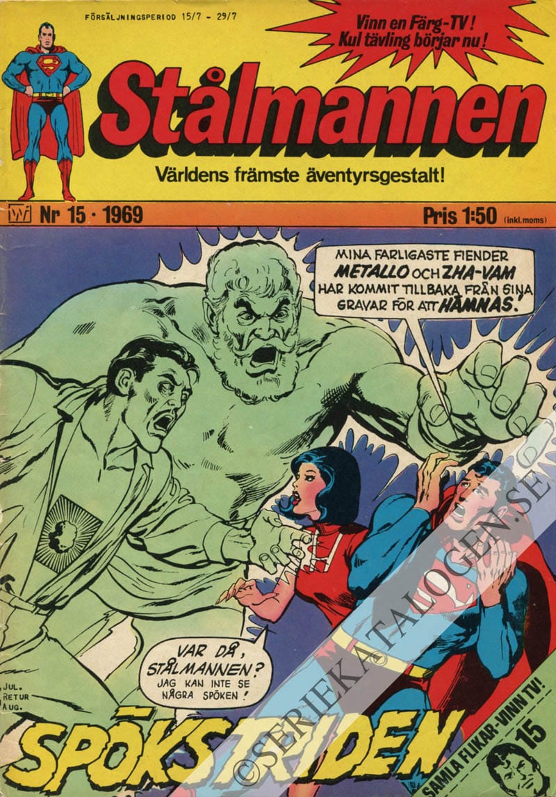 Framsida på Stålmannen #15 (1969)