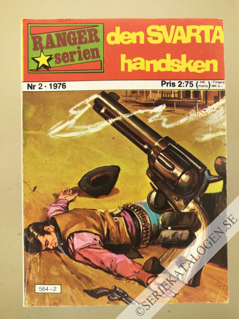 Framsida på Rangerserien Den svarta handsken (1976)