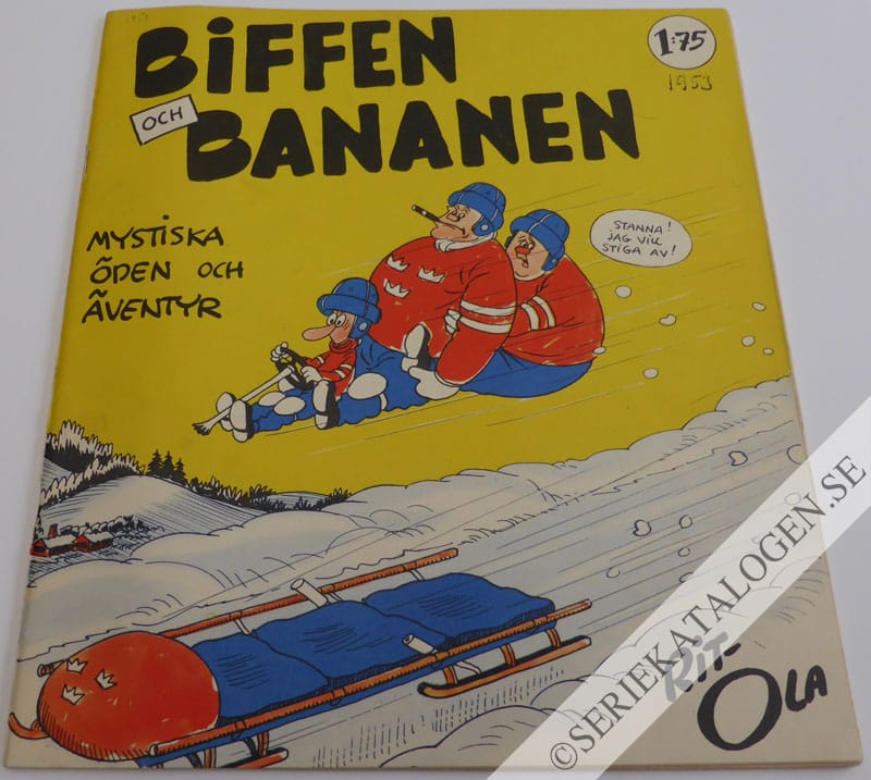 Framsida på Biffen och Bananen Mystiska öden och äventyr (1953)