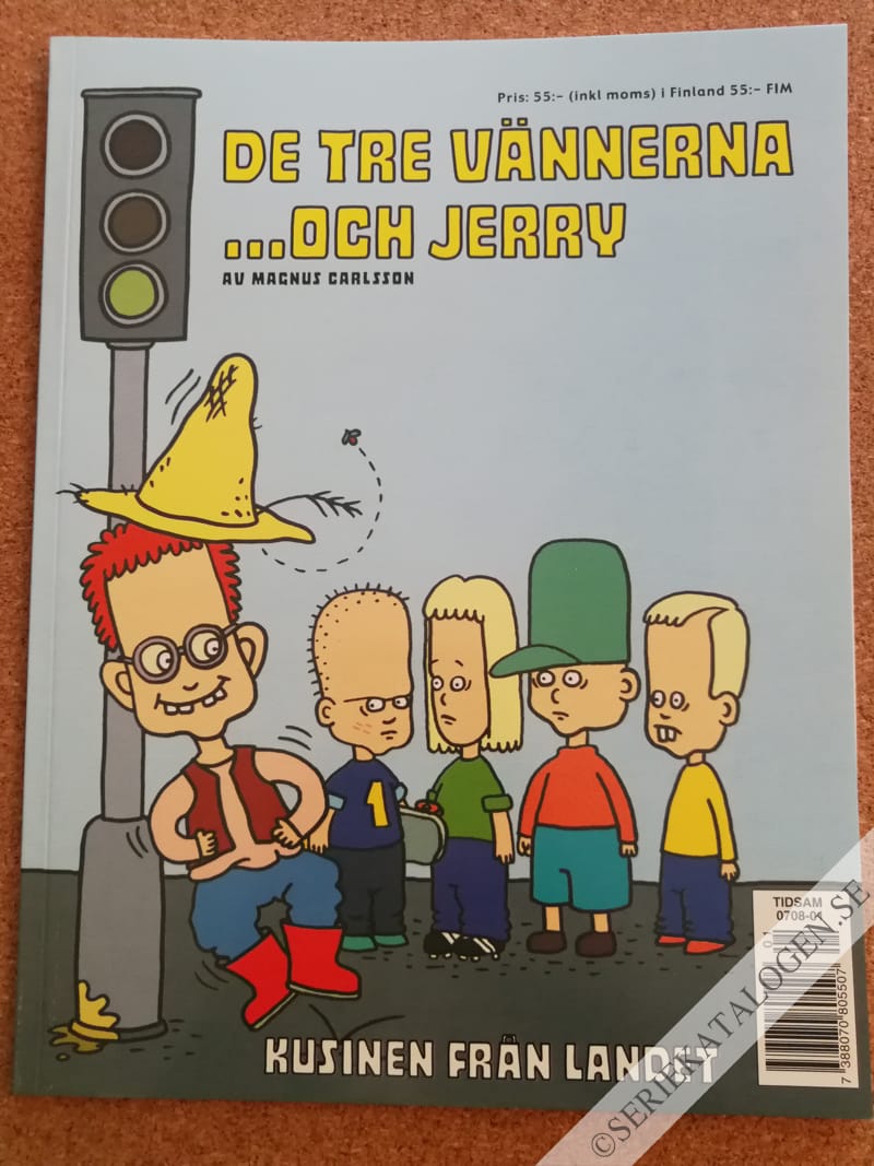 Framsida på De tre vännerna ... och Jerry Kusinen från landet (2001)