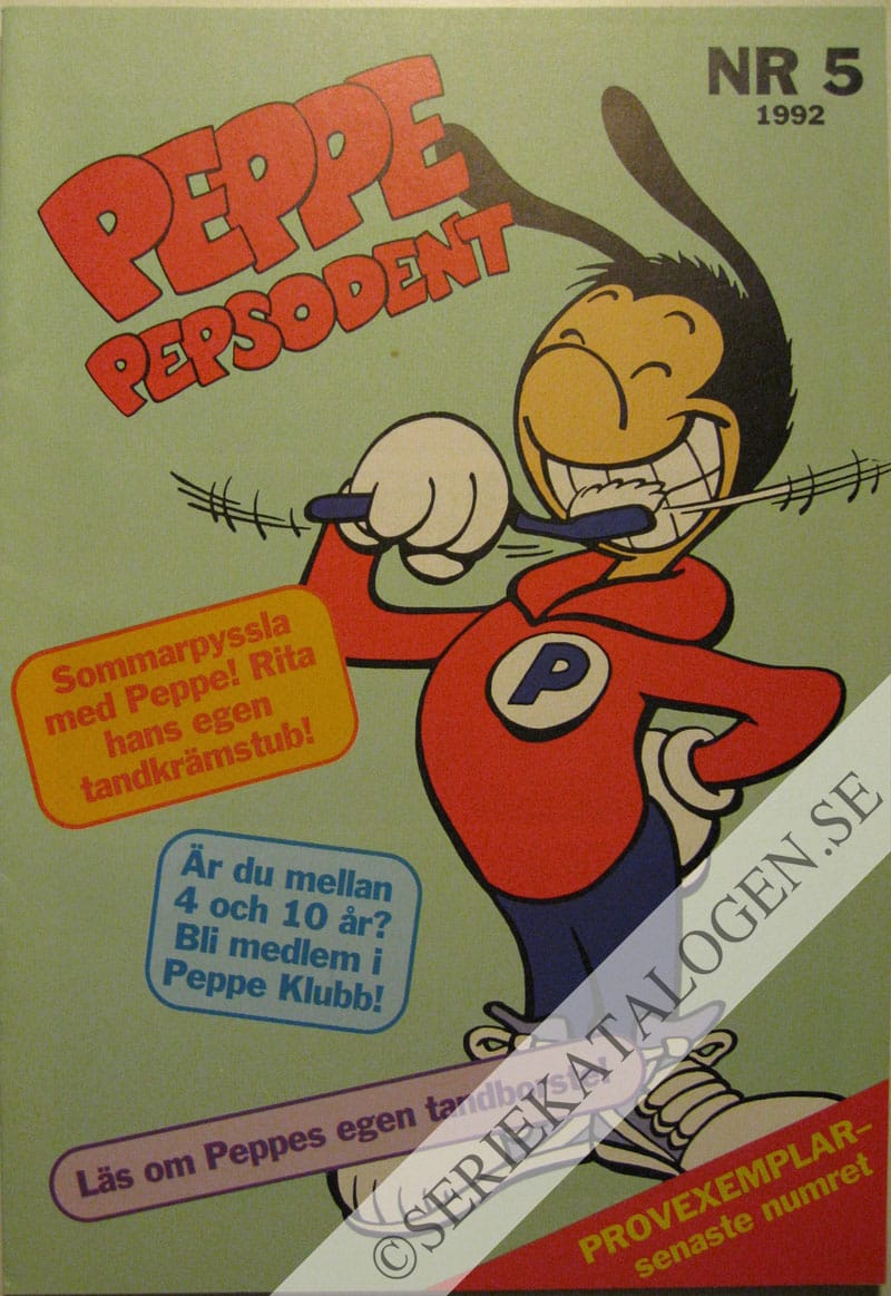 Framsida på Peppe Pepsodent #5 (1992) (variant)