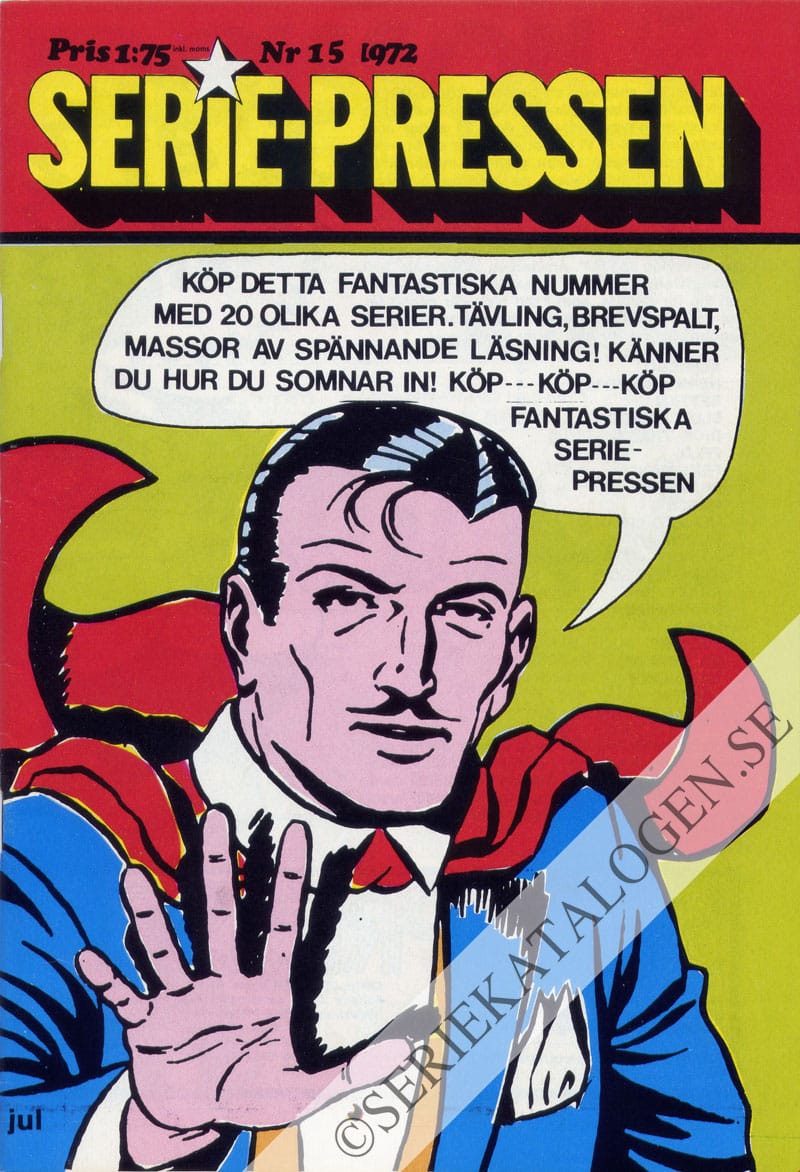Framsida på Seriepressen #15 (1972)