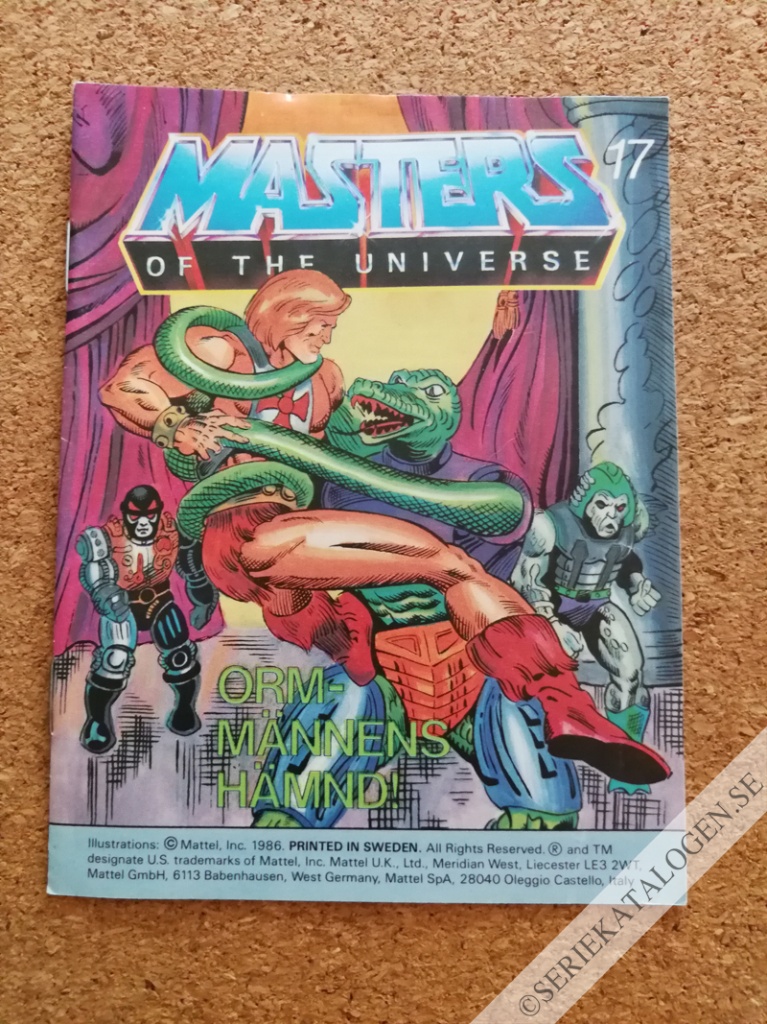 Framsida på Masters of the universe Ormmännens hämnd! (1986)