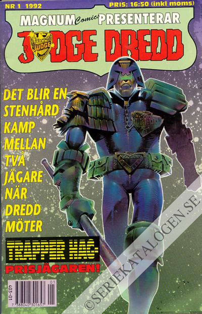 Framsida på Magnum comics presenterar Judge Dredd #1 (1992)