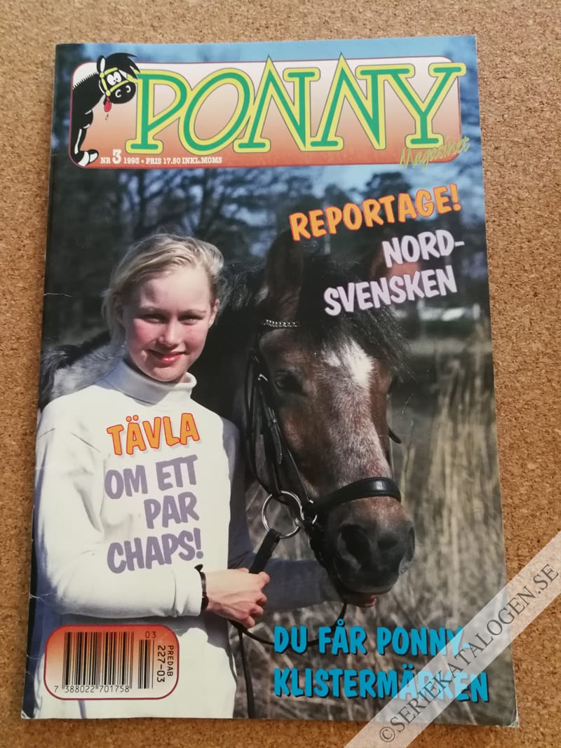 Framsida på Ponny-magasinet #3 (1993)