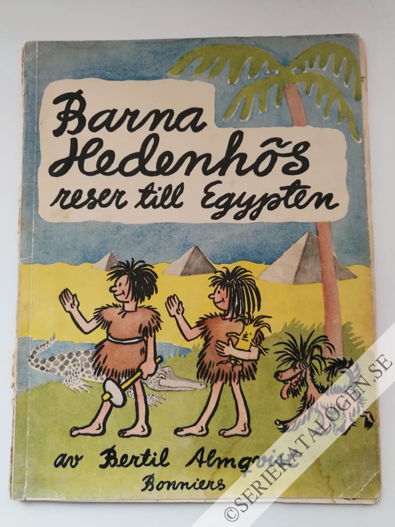 Framsida på Barna Hedenhös Barna Hedenhös reser till Egypten (1949)