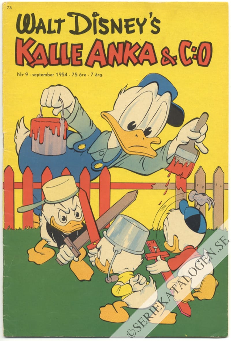 Framsida på Kalle Anka & C:o #9 (1954)