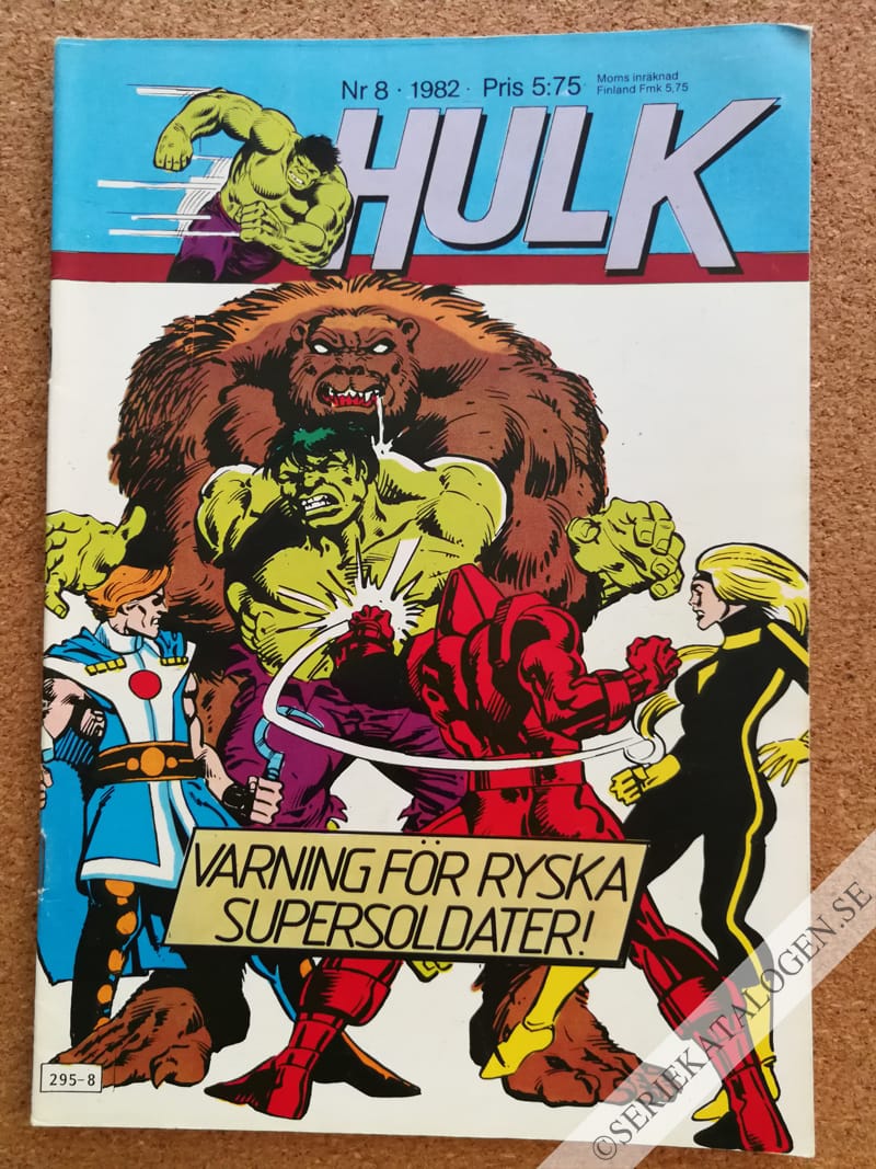 Framsida på Hulk #8 (1982)