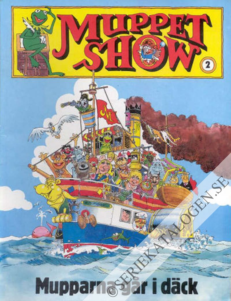 Framsida på Muppet show Mupparna går i däck (1981)