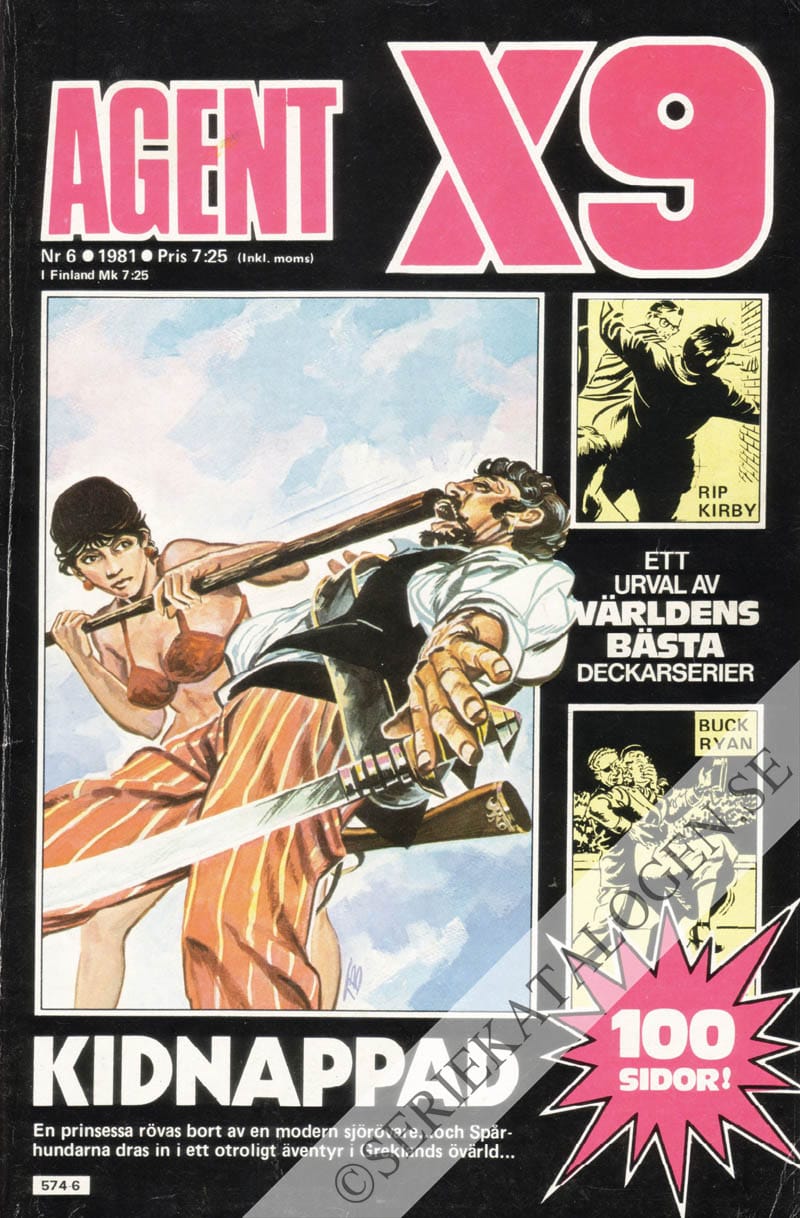 Framsida på Agent X9 #6 (1981)