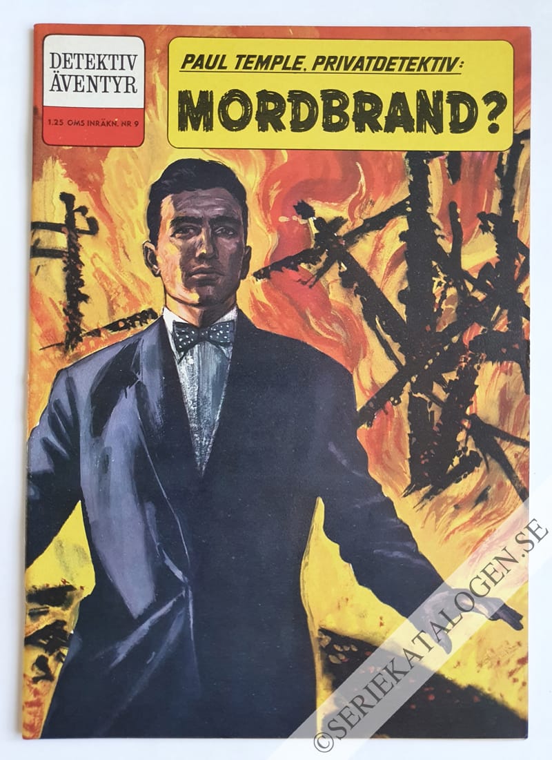 Framsida på Detektiväventyr Paul Temple, privatdetektiv: Mordbrand (1963)