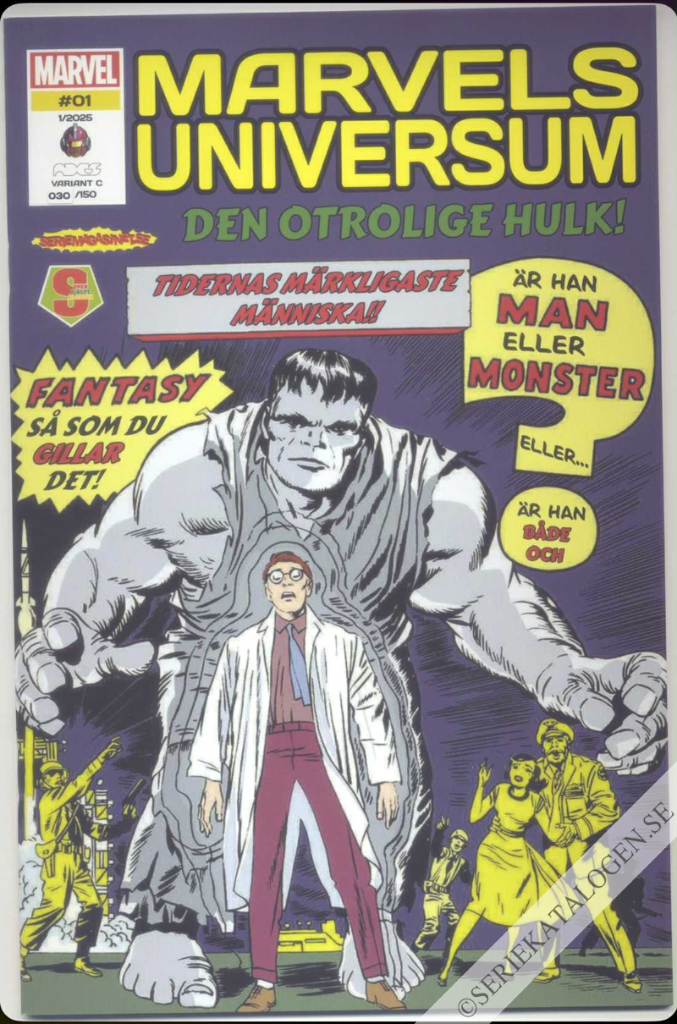 Framsida på Marvels universum #1 - Den odödlige Hulk (2025) (variant)
