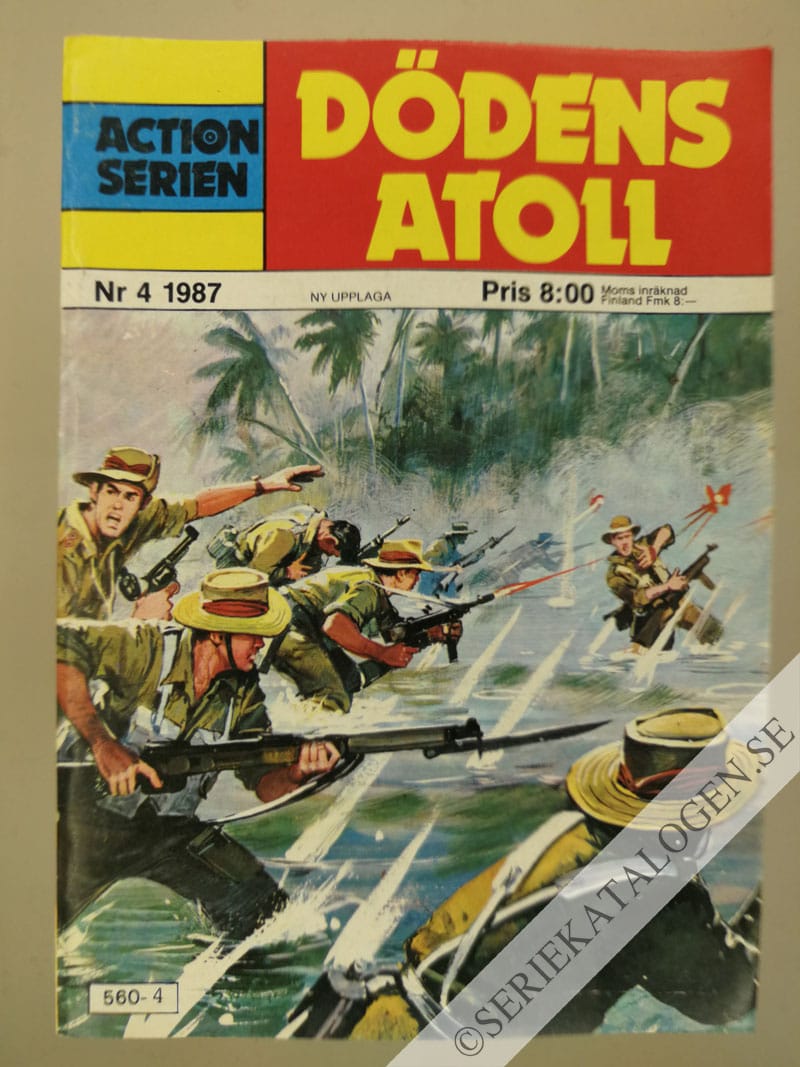 Framsida på Actionserien #4 - Dödens atoll (1987)