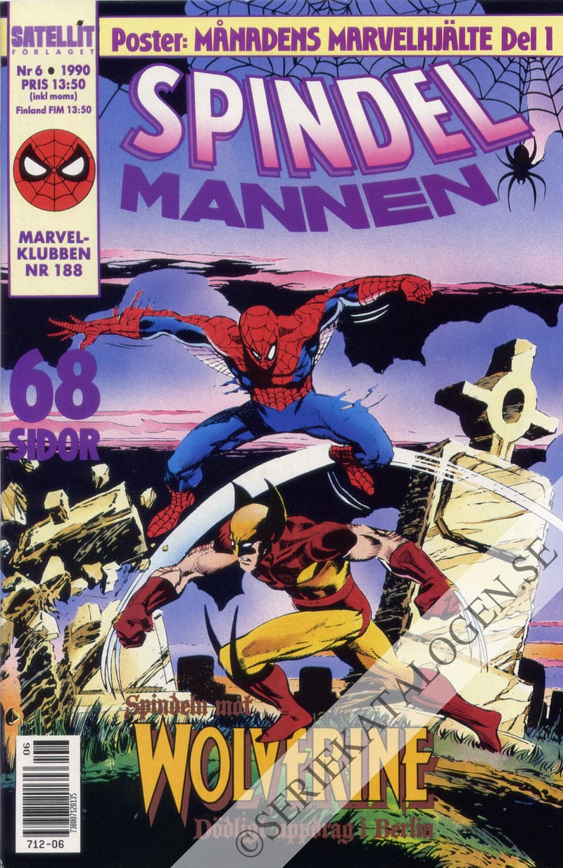 Framsida på Spindelmannen #6 (1990)