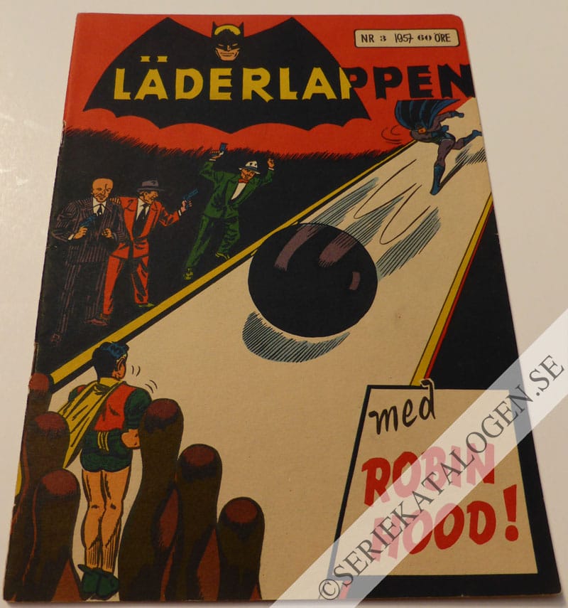 Framsida på Läderlappen och Robin #3 (1957)