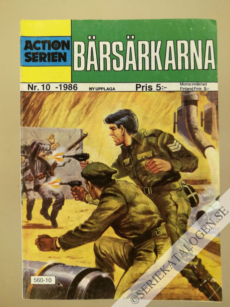 Framsida på Actionserien #10 - Bärsärkarna (1986)